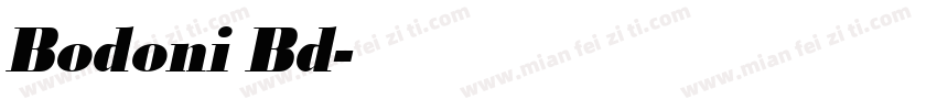 Bodoni Bd字体转换